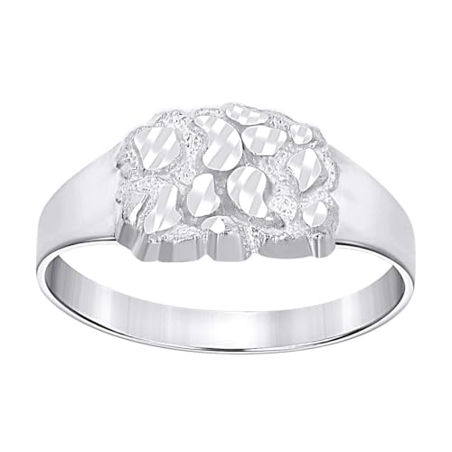 Bague unisexe argent 925 motif pépite taille 11 un cadeau unique pour marquer les esprits