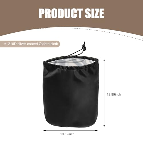 Image of Car Windshield Cover for Ice Rearview Mirror Snow Covers, Side Mirror Waterproof Winter Snow Foldable Protection Cover, Side Mirror with Drawstring Installation Dust Cover, Universal for Cars (Black)