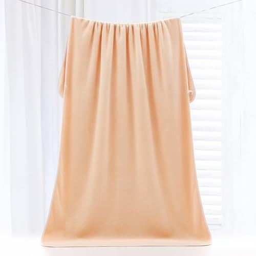 Image of Dribble Coral Fleece 450 GSM Bath Towel 70x140 cm | Ultra Soft, Quick Dry, Highly Absorbent | Lightweight & Skin-Friendly Towel for Bathroom, Gym & Travel, Peach