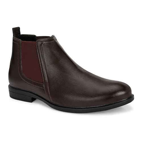 Image of Amico Men's Slip On Fashion Chelsea Boots | High Tops, Soft Cushioned Insole, Comfortable Fit, Trendy, Stylish Boots