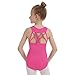 Phineein Girls Sleeveless Ballet Gymnastics Leotards - Kids Athletic Crisscross Back Dancewear Unitards (Plum, 7-9Y)