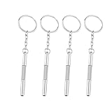 Tournevis à lunettes en acier, kit de réparation de montres avec porte-clés, outils à main portables, tournevis de précision