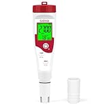 Mètre de pH pour piscine, testeur de sel, 5 en 1 mètre de salinité, affiche simultanément pH, TDS, EC, temp,sel, convient pour l'eau salée, bain à remous, spa, piscine, aquarium