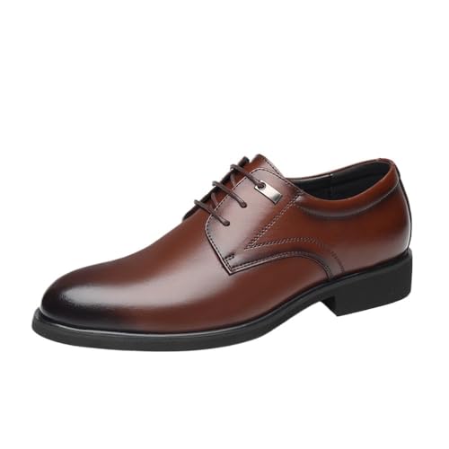 Men's Formal Shoes Dress Oxford Italian Leather Lace Up Slip Resistant Casual Tuxedo Round Toe
