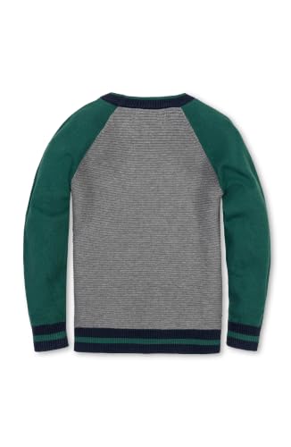 Image of Hope & Henry Boys' Long Sleeve Crew Neck Pullover Sweater | Premium Organic Cotton Pullover With A Soft Henley And Cozy Quilted Knit | Quality Construction Built For Cool-Weather