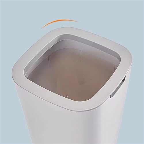Caneca de basura cuadrada azul 8 litros plástico simple miniatura 3