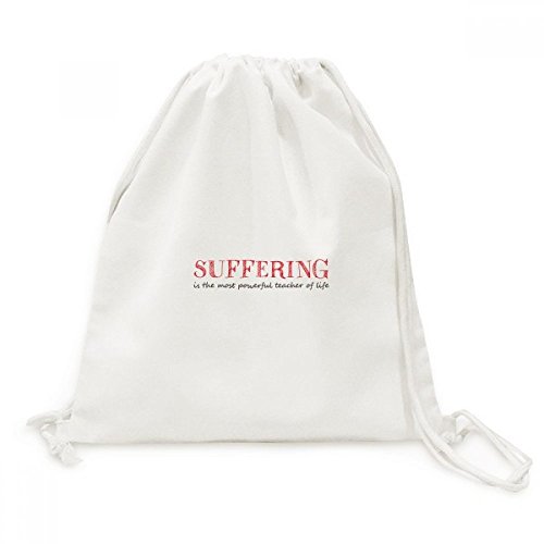 Sac shopping toile drawstring backpack imprimé avec texte citation