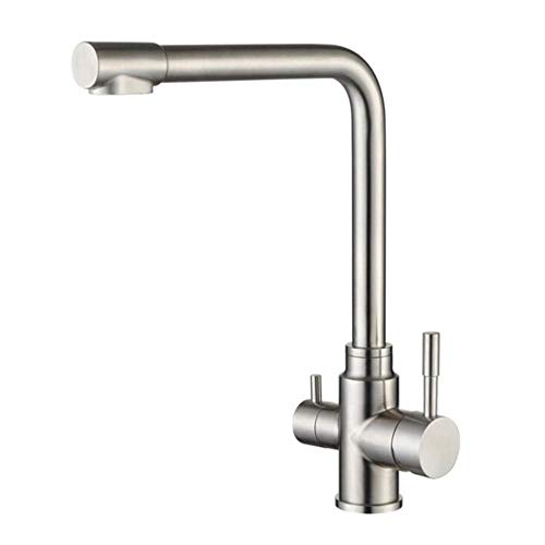 Robinet cuisine 3 en 1 eau filtrée et chaude avec rotation 360 en inox