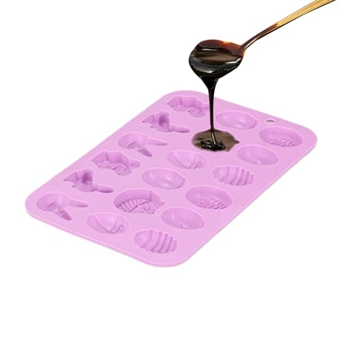 Molde de Chocolate de Pascua,Suave y Antiadherente,Figura de Conejo de Pascua para Chocolate de Silicona | Para Postres Brownies, Trufas, Fondant, Pudin y Gelatina, Principiantes