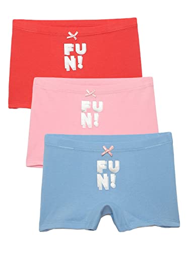Image of mackly Girls Boxers (Pack of 3) - Cotton Boxer Shorts, Seamless Comfort, Mid Waist Boyshorts Panties