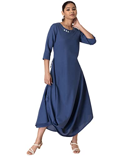 Image of Indya Women's Rayon Solid Regular Kurta