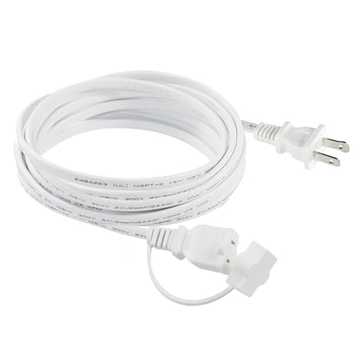 15FT Polarized 2 Prong Extension Cord - White Long 16AWG US AC Indoor 2 Prong Male and Female Outlet Saver Power Extension Cord,NEMA 1-15P to NEMA 1-15R, 13A/125V for Outlet Saver, Christmas Light