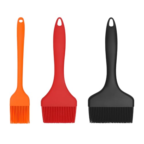3er Set Silikon Backpinsel für Küche – Extra Breite Silikonpinsel, Ölpinsel, hitzebeständig & spülmaschinenfest, BPA-frei – Lebensmittelechte BBQ Bürste ideal zum Grillen, Backen, Kochen 3er Set Silikon Backpinsel für Küche – Extra Breite Silikonpinsel, Ölpinsel, hitzebeständig & spülmaschinenfest, BPA-frei – Lebensmittelechte BBQ Bürste ideal zum Grillen, Backen, Kochen