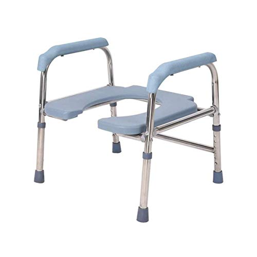 HPTHLY Taburete de Ducha Asiento de Ducha Silla con Inodoro   Taburete de Ducha   Asientos de Inodoro Estante   6 Alturas Ajustables,(Ushaped Seat Plate)