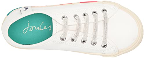 Joules Girls Sneaker, White, 4 Big Kid #TOP4