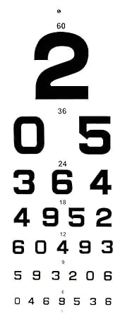ZELOX Vision Snellen Chart for Eye Testing (English, C, Numbers, E chart) Pack of 4 2