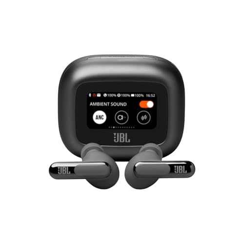 JBL, Fone de Ouvido Bluetooth, Live Beam 3, In-ear, Tela de 1.45', Cancelamento de Ruído - Preto