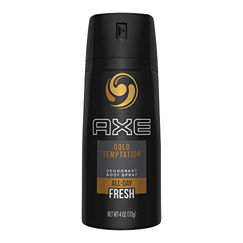 (PACK OF 6 CANS) Axe GOLD TEMPTATION Body Spray Antiperspirant & Deodorant. 48 HOUR ODOR PROTECTION! Energized & Fresh! (6 Cans, 4oz each Can)