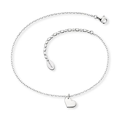 Angel Whisperer Women's Heart Anklet in Silver Cover