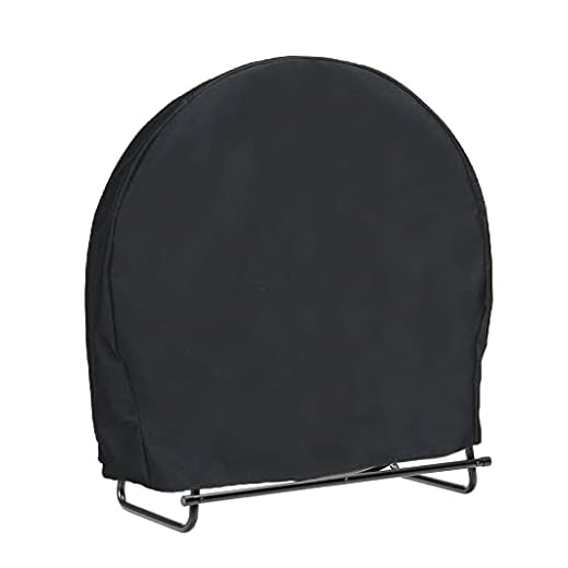 SHURROW Trä hoop-skydd 100 cm utomhus tung 210D Oxford vattentät och väderbeständig terrass log rackskydd vedhållare 210D Oxford tyg