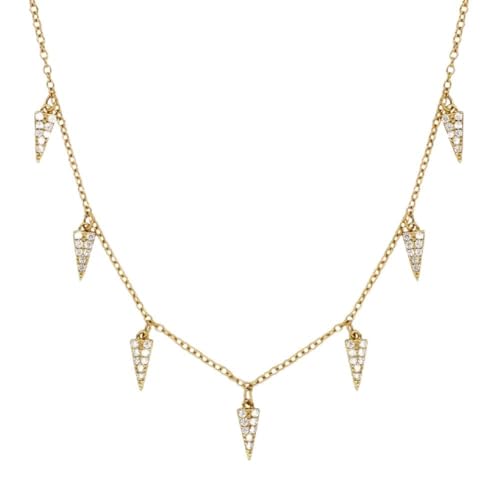 Chaîne de diamants empilés pour femmes idéale pour un look working girl chic