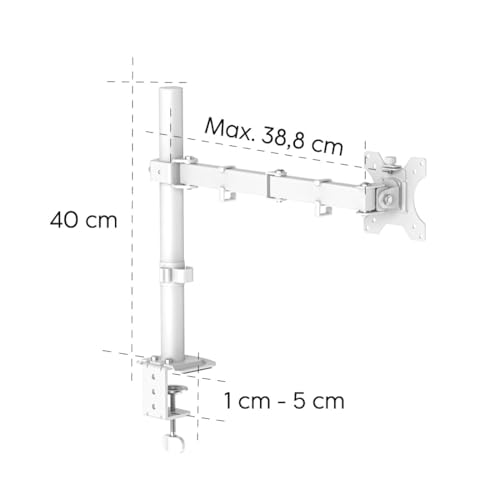 Soporte para monitor orientable y extensible que optimiza el ángulo de visión 6