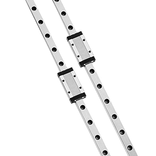 [2 Pack] Mgn9 500Mm Linear Sliding Rail Guide With 2Pcs Mgn9H Linear Bearing Sliding Carriage Block For 3D Printer And Cnc Machine #TOP27
