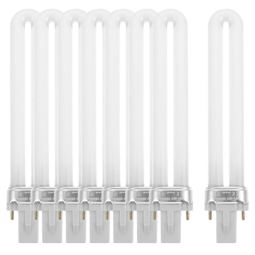 CAXUSD Lámpara de Uñas Profesional 9W, 8 Tubos de Luz para Gel y Decoración de Uñas, Secado Rápido para Salón y Uso Doméstico