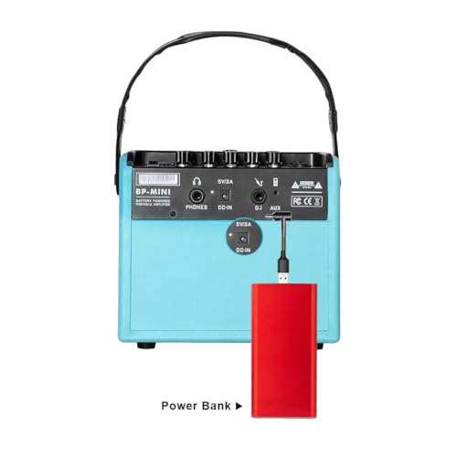 Image of Acoustic Guitar Amplifier, 30 Watt Bluetooth Speaker Rechargeable Portable Acoustic Guitar Amp with Reverb Chorus Effect,3 Inputs (Blue)