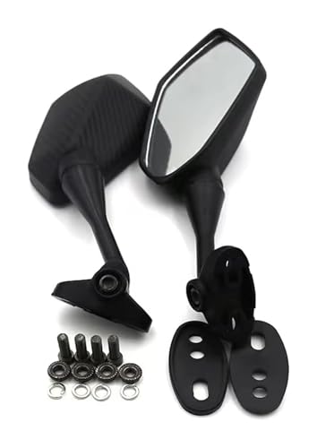 Rétroviseurs Moto Ninja Carbone Réglables Accessoire Guidon Vis - 2