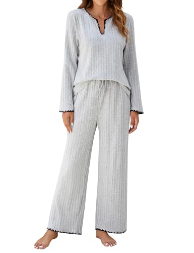 Blooming Jelly Womens 2 Piece Pajama Sets Cute Fleece Winter