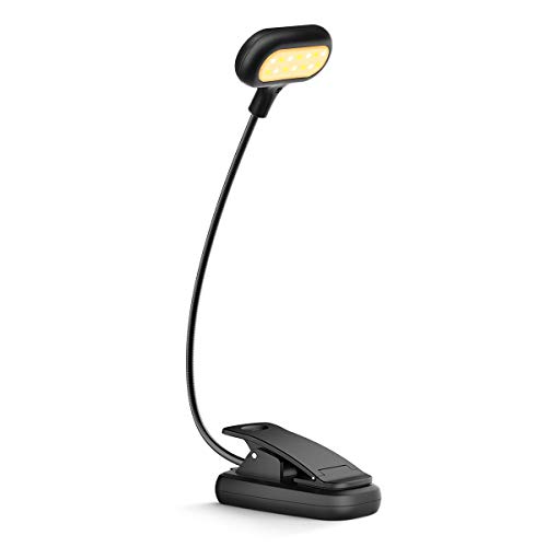Reading Light, Book Light, Briignite Reading Light for Bed, Reading Lamp with 4 Brightness 5 Color Temperature, USB Reading Light Book Light Rechargeable, Book Light Clip, Bed Reading Light, Eye Care