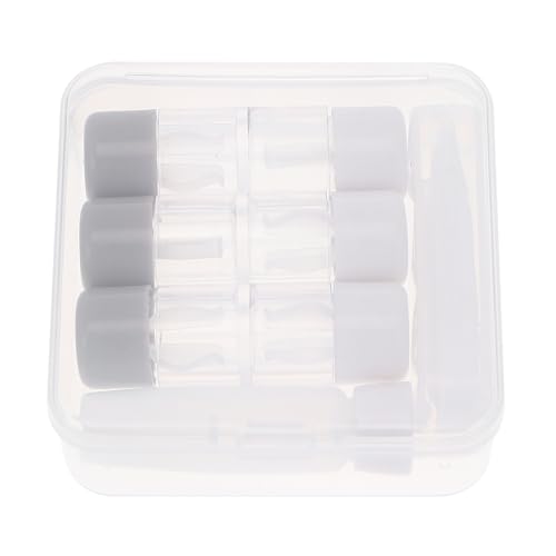 Toyvian Estuche Transparente para Lentes de Contacto Juego de 3 Piezas con Contenedor de Almacenamiento Soporte Portátil y Seguro para Viajes y Uso Diario