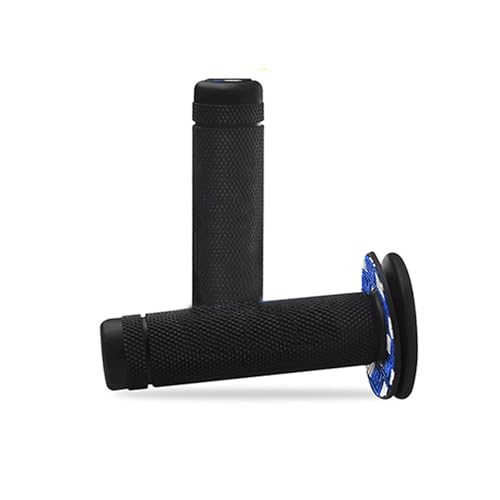FANGOS 7/8 Universal Motorcycle Grips for Dirt Pit Bike Rubber Anti-Slip Handlebar Grips One Pair 22mm Blue