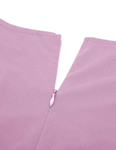 Grace Karin Womens Layered Ruffle Wiggle Dress Sleeveless Midi Pencil Dress Pink Purple #TOP3