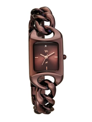Image of Fastrack Vyb Prodigy with Quartz Analog Brown Dial Chocolate Brown Alloy Strap Watch for Girls - FV60125QM01W