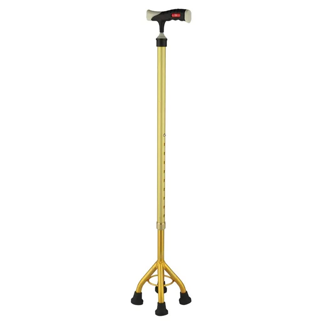 Muletas de aluminio ajustables para ancianos, bastón ligero de cuatro patas, diseño telescópico, soporte multifuncional para mayor movilidad