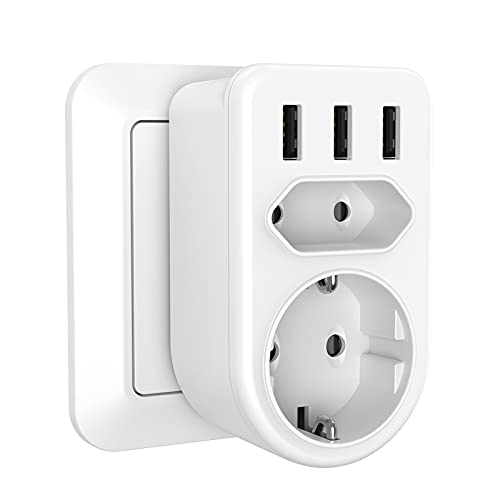 Gafild Adattatore presa USB, Multipresa 5 in 1 USB...