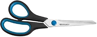 Westcott E-30282 00 nożyce Easy Grip Lefty nierdzewne, proste, asymetryczne, 20 cm, dla osób leworęcznych, niebieski/czarny i inne wersje