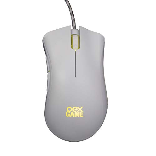 OEX GAME Mouse Gamer Branco - BOREAL MS319 - LED - 5 BOTOES - 7.200 DPI - Pixart 3212