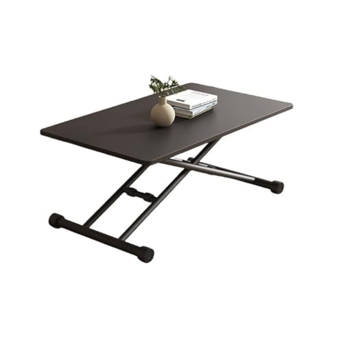 Figoday 昇降デスク 高さ調節可能 折りたたみテーブル 90×60cm 学習机 卓上型 パソコンデスク 省スペース 書斎 こたつ ダイニング リビング ローテーブル 開梱即使用 (ブラック,120*60cm)