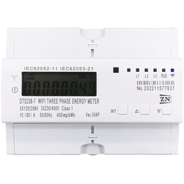 3-fazowy dwukierunkowy licznik energii 80 A z timerem monitorem zużycia energii watomierzem