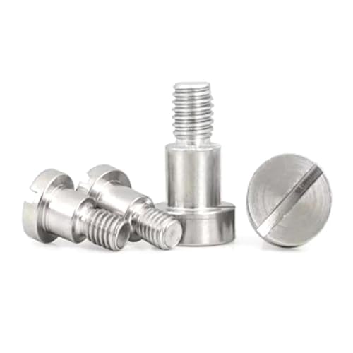 Positioning Shoulder Step Screw， M2-M10 Stainless Steel Slotted Shoulder Step Machine Screws Pack Of 5 Multiple Sizes((D8) M6x8mm)