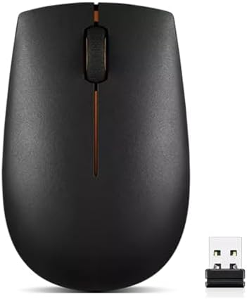 Lenovo 700 Wireless Laser Mouse, Black, 1600 DPI, 2.4 GHz Wireless via USB, 300 Compact Mouse