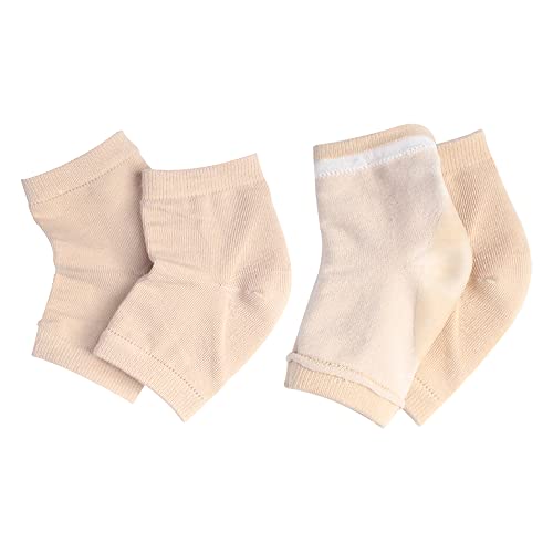 Spa Socks - Gel Heel Sleeves For Dry Cracked Feet – Silicone Moisturizing Socks (Nude, 1 Pair) #TOP7