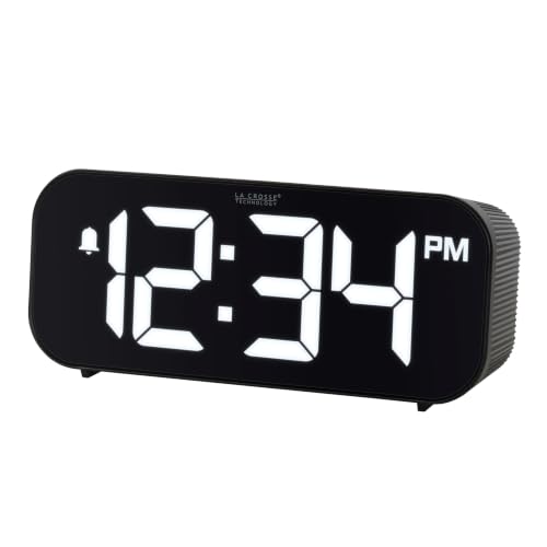 La Crosse Technology 617-714 Black Insta-Set Digital LED Alarm Clock with Bluetooth Technology - Image 3