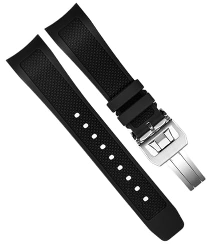 Bracelet montre caoutchouc incurvé haut de gamme pour Iwc IW390209