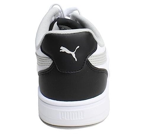 PUMA Unisex-Child Caven Low Top Sneaker, Puma White-Cool Light Gray, 4 US Big Kid