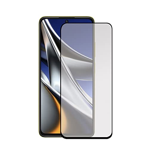 Movilrey Protector de Xiaomi Poco X4 Pro 5g Negro Pantalla Cristal Templado Vidrio 9H para movil