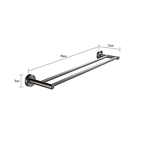 Support serviette de bain double barre 50cm pour optimiser les petits espaces